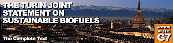 The Turin Joint Statement on Sustainable Biofuels – the complete text