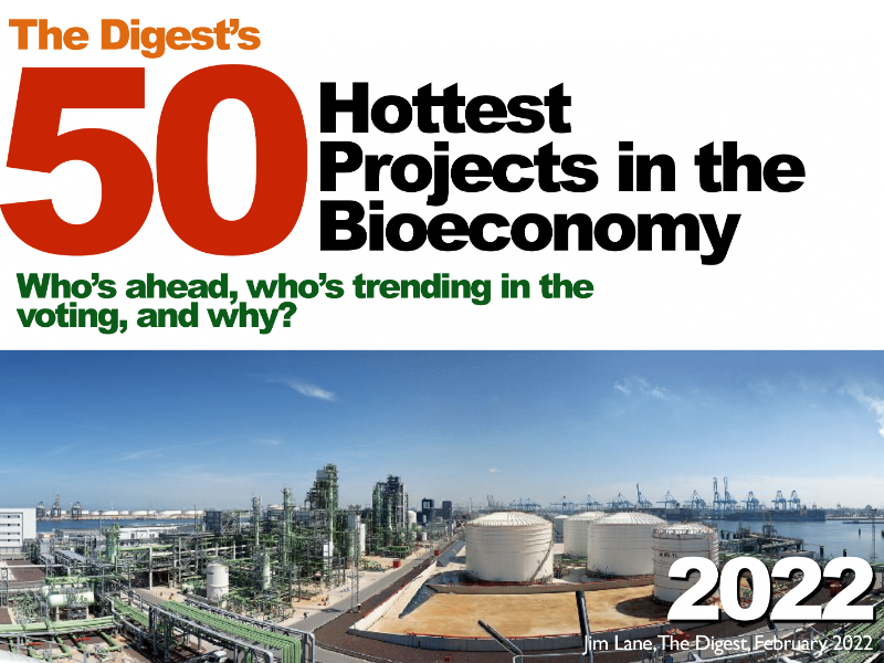 Who’s ahead in the race for #1?: The Digest’s 2022 Multi-Slide Guide to The 50 Hottest Projects in the Advanced Bioeconomy