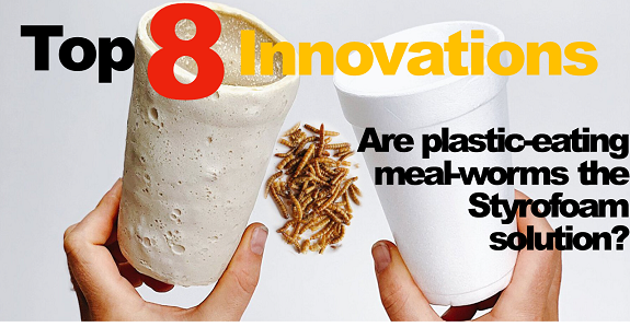 Chitofoam and plastic-eating mealworms as Styrofoam solution, diamond made from ranch dressing, cannabis car, and more: The Digest’s Top 8 Innovations for the week of March 16th