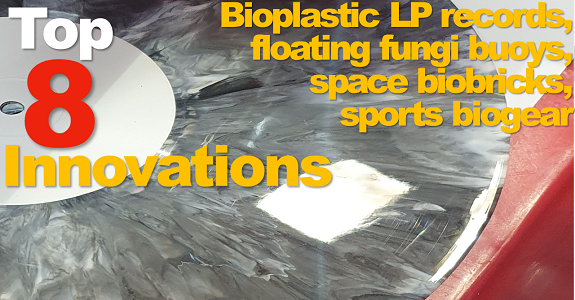 Floating Fungi buoys, bioplastic LP records, space bricks, Wilson tennis rackets, Saucony sneakers and more: The Digest’s Top 8 Innovations for the week of April 28th