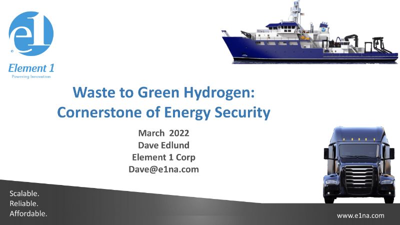 Waste to Green Hydrogen: The Digest’s 2022 Multi-Slide Guide to Element 1