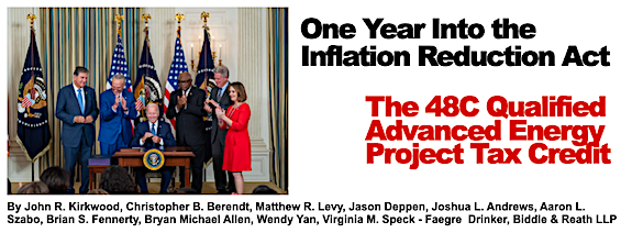 48C Qualified Advanced Energy Project Tax Credit: One Year Into the Inflation Reduction Act